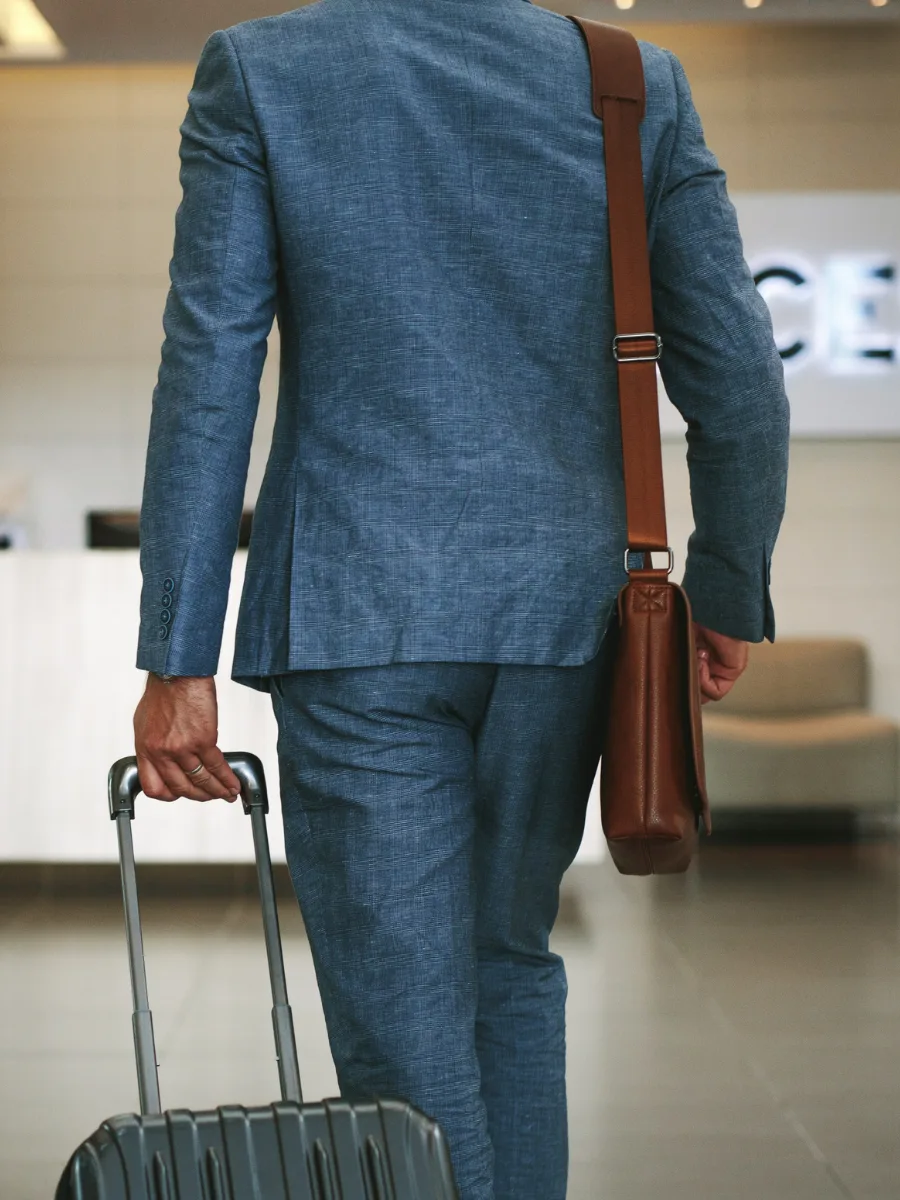 Business traveller at JKIA Nairobi airport with Travelshoppe support