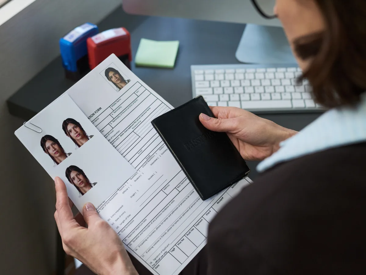 Travelshoppe visa consultant reviewing application documents in Nairobi