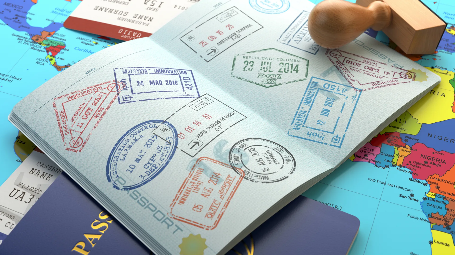 Kenyan passport and visa application documents for travel abroad